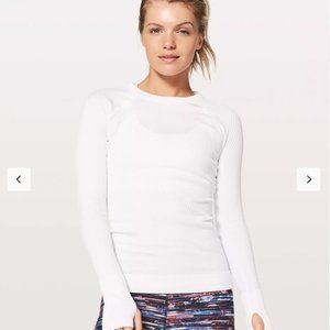 Rest Less Pullover (White Long Sleeve Lululemon Top)
